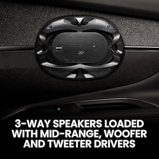 BOSS Audio Systems CH6930B 6 x 9 Inch Car Door Speakers - 400 Watts Max (Pair), Coaxial, 3 Way, Full Range, 4 Ohms, Sold in Pairs, Bocinas para Carro