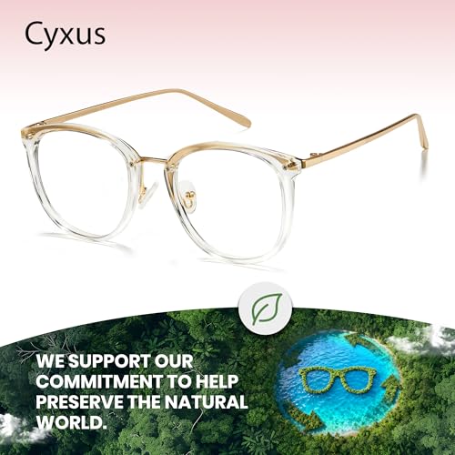 Image of Cyxus Stylish Blue Light Glasses for Woman, Lightweight Computer Glasses for Screen Time Anti Eye Strain for Work, Daily Use