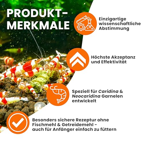 GARNELEN4YOU® Mineral Sticks - mineralienreiches Hauptfutter für Garnelen, Krebse und Schnecken - Premium Garnelenfutter mit erhöhtem Mineralstoffanteil - Made in Germany (30 g)