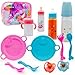Baby Doll Accessories Magic Bottle Set Magic Disappearing Milk Juice Bottles Sippy Cups with Pacifiers Bowl Spoons, Doll Bottle Toys Feeding Pretend Playset for Kids Girls Ages 3+ (Big Set(12pcs))