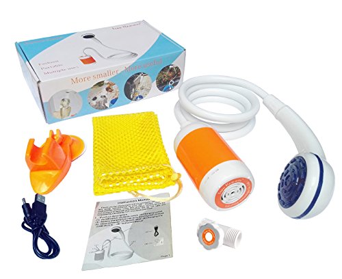 Portable Shower Electric Shower Camping Shower For Home Or Outdoor Personal Showering Car Washing Pet Bathing Vegetation Watering With Shower Head Shut Off Valve And Built-In 4800Mah Rechargeable Batt #TOP7