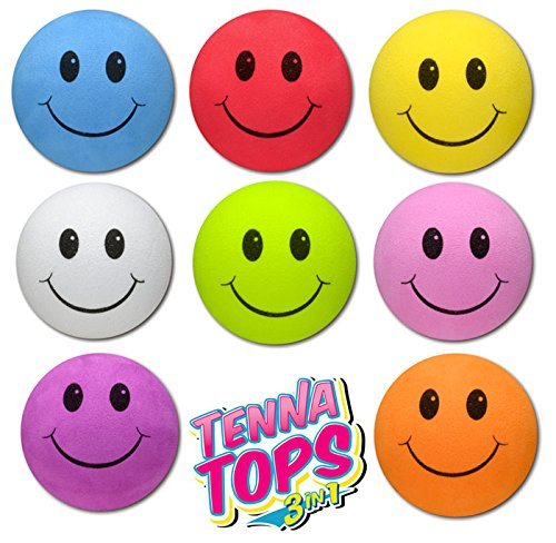 Tenna TopsÂ® 8 pcs Pack - Assorted Colors Smiley Car Antenna Toppers/Antenna Balls/Mirror Danglers (Blue, Red, Yellow, White, Green, Pink, Purple, Orange)
