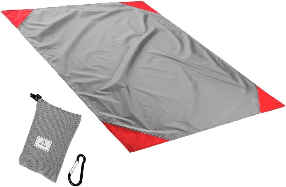 Holzhaus Outdoor Beach Picnic Blanket with Water-Resistant and Sandproof Backing, Lightweight