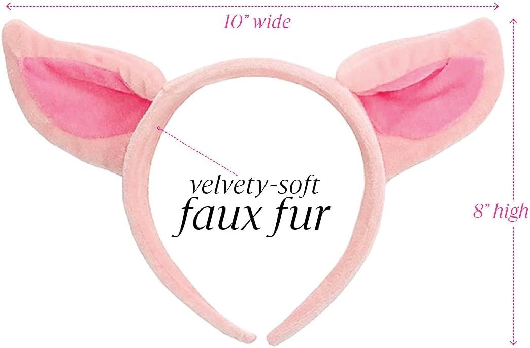 Pig Costume Women Adult Miss Piggy Costumes with Snout Nose, Piglet Ears Headband, Tail with Sexy Sequin Choker Necklace and Leg Warmers for Halloween or Cosplay 5 PC - Image 7