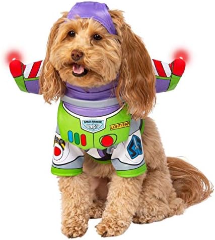 Rubie's unisex adult Disney: Toy Story Costume, Buzz Lightyear Pet Costume, Buzz Lightyear, L Neck 18 Girth 23 Back 22 US
