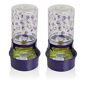 Lixit Reversible Waterer/Feeder for Rabbits and Other Small Animals. (Pack of 2)
