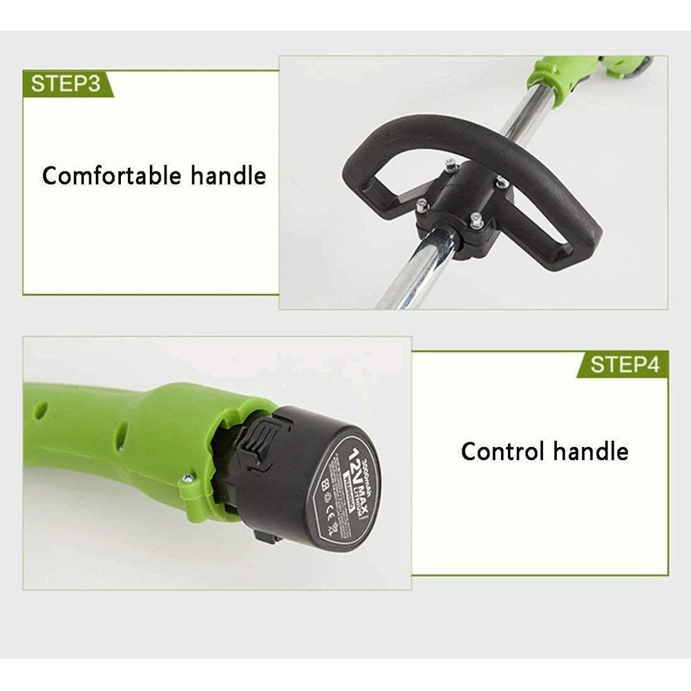 Tosaerba rotanti Tosaerba wireless ad alta potenza da 3000 mAh, tosaerba piccolo ricaricabile per uso domestico Diserbatore portatile al litio