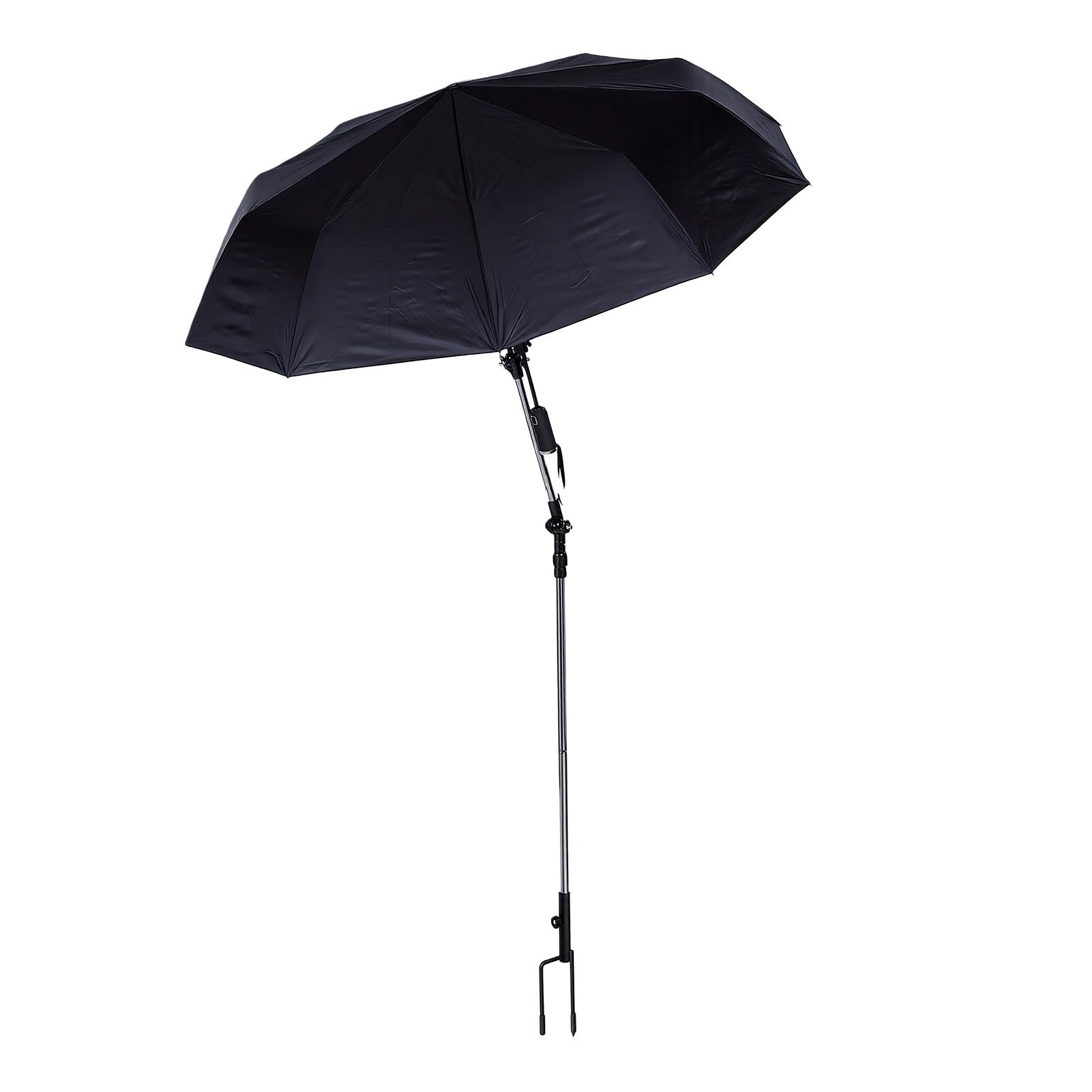 Parasol Plażowy, Ochrona Przeciwsłoneczna 190T UPF 50 z 10 żebrami z Włókna Szklanego, Regulowany Drążek o 180 Stopniach, Odłączany Zacisk i Kolce Uziemiające do Wędkowania na Trawniku na Plaży