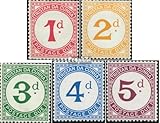 1957 Portomarken. Prophila Collection Tristan da Cunha P1-P5 (sortie complète) MNH 1957 Portomarken (timbres pour collectionneurs)