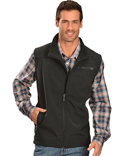 Cinch Men's Bonded Softshell Vest, Black, Xx-Large #TOP6