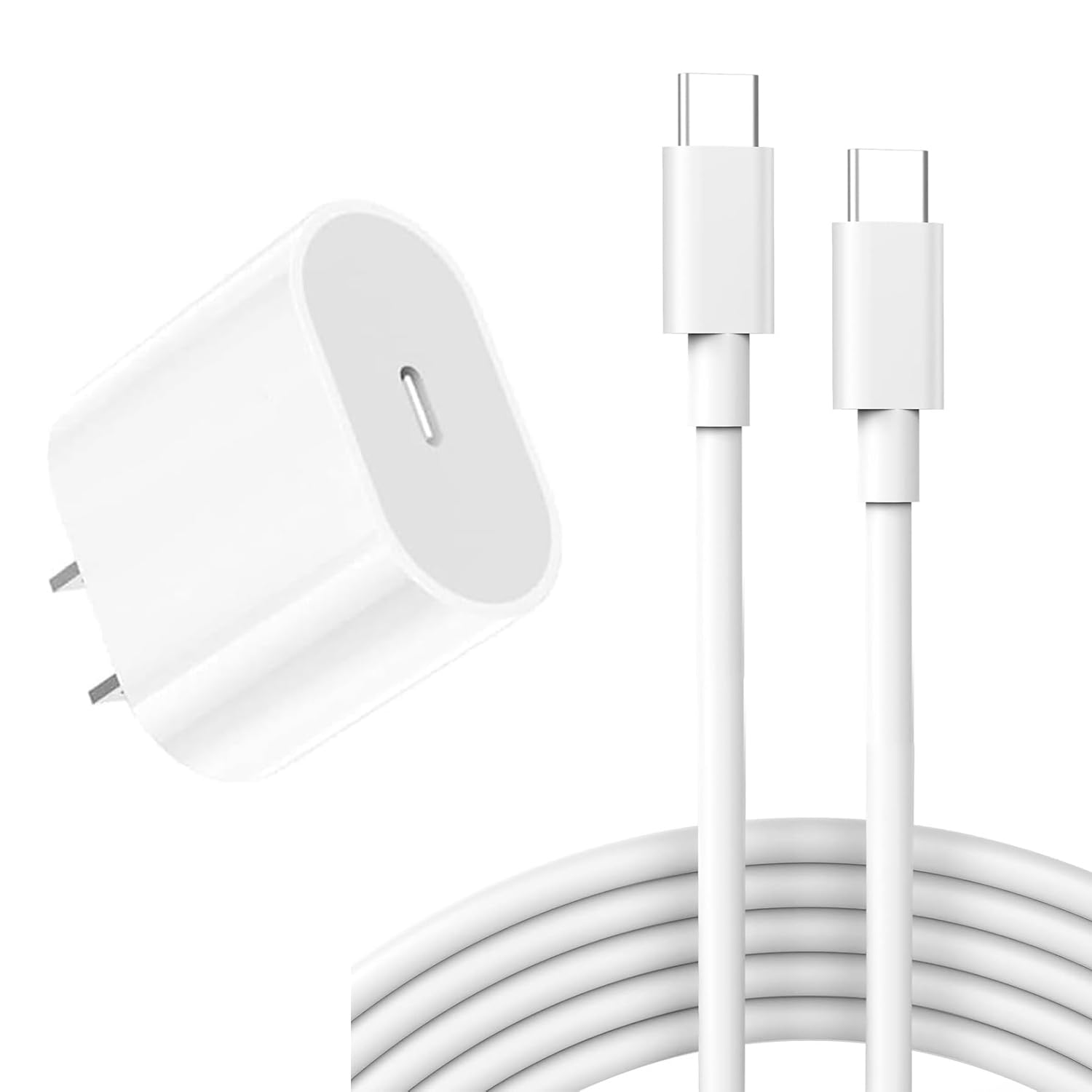 20W USB C Fast Charger for iPad Pro 13/12.9/11 inch 2024/22/21/18, iPad 10th Generation, 2025 iPad 11 inch, iPad Air 11/13 inch/5/4th, iPad mini 7/6th, PD Block with 10ft USB C to C Charging Cable