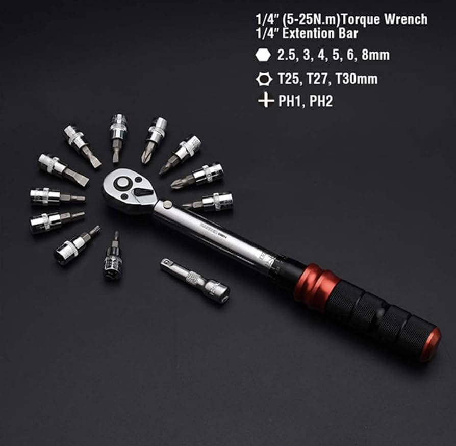 Edward Tools Harden Pro Bike 1/4” Drive Click Torque Wrench