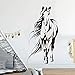 Rgzqrq Cheval Pet Salon Stickers Muraux Cheval Géant Animaux De La Jungle Chambre d'enfants Vinyle Étanche Stickers Muraux Vinyle Autocollants Décoratifs 80x149cm
