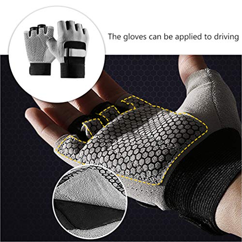 CLISPEED Luvas de Treino Levantamento de Peso Levantamento de Peso Ginásio Fitness Esportes Biciclet