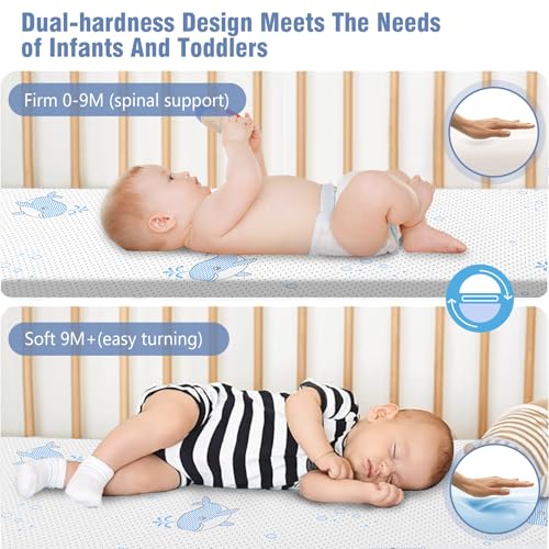 Image of Pack and Play Mattress, 38 inchx26 inch High Density Soft & Firm Memory Foam Pack N Play Mattresses, Mattress for Pack and Play for Pack N Play with Non-Slip Bottom Washable Cover