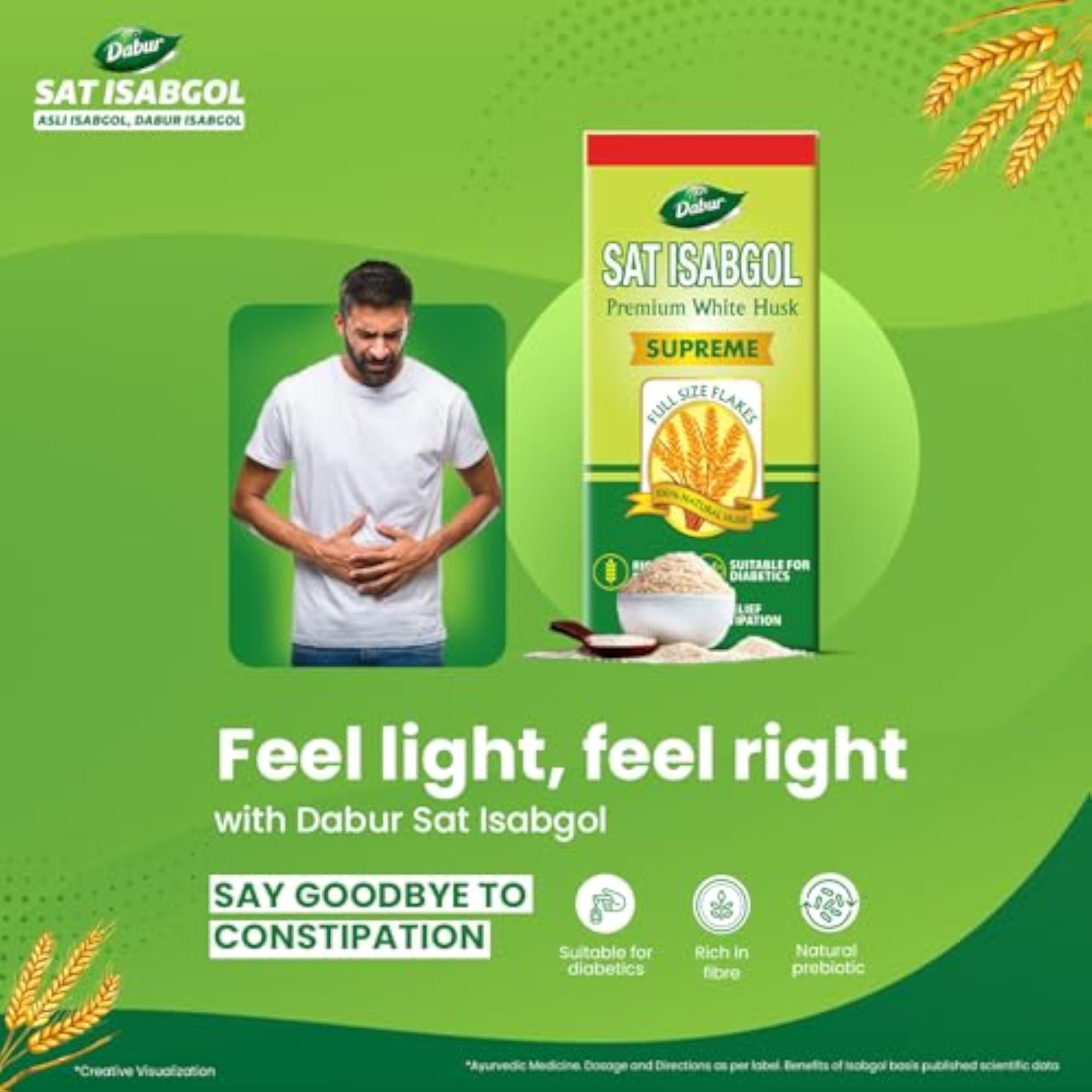 DABUR Sat Isabgol (Psyllium Husk), 45g