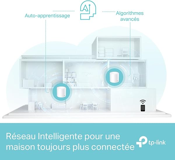 TP-Link Deco WiFi 6 Mesh AX3000Mbps Deco X50(3-Pack), Système WiFi 6 pour Toute la Maison, Couverture de 550㎡, Installation Facile, Contrôle Parental, Compatible avec Toutes Les Box Fibre - 4