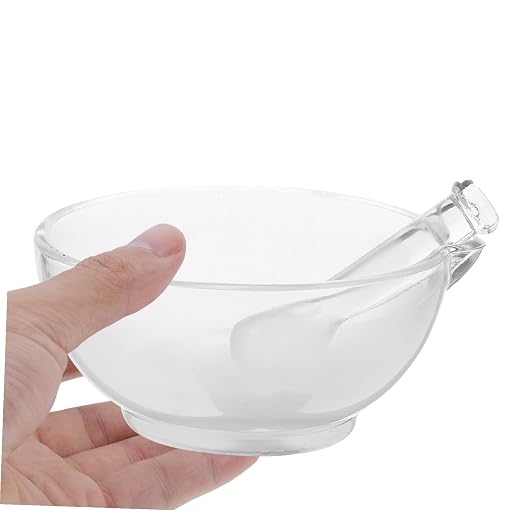 Mortero y mano de vidrio resistente para laboratorio y cocina miniatura 3