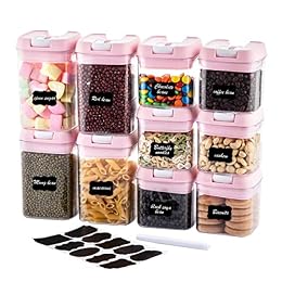 U-QE Airtight Food Storage Container Set-10 Piece Plastic Cereal Canisters