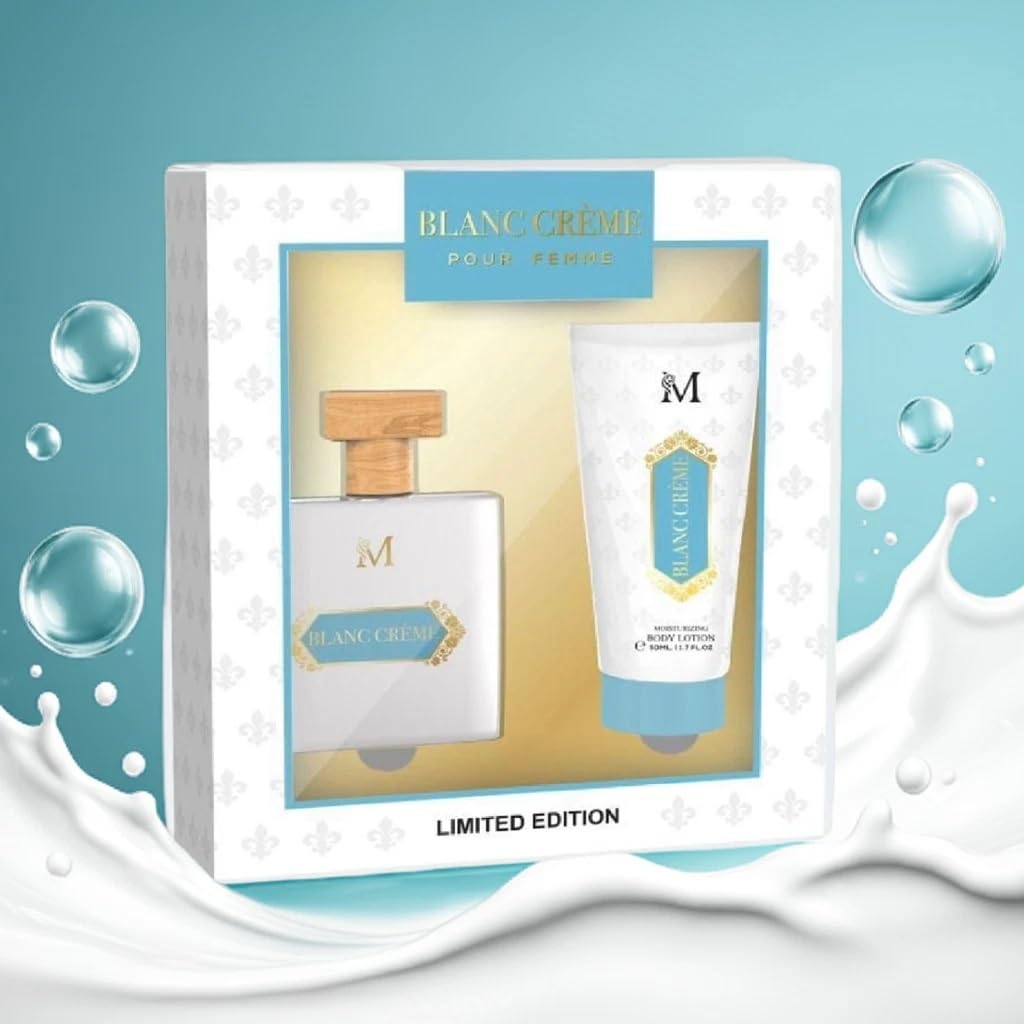 Cofanetto Profumo Donna Latte Bianco con Eau de Parfum + Crema Corpo Idratante – Fragranza Avvolgente Dolce e Cremosa – Idea Regalo Elegante – Routine Profumata e Nutriente