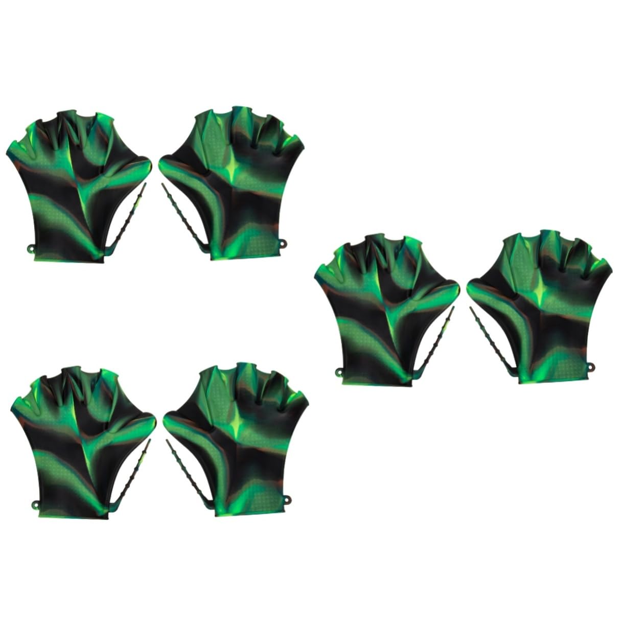 GANAZONO 3 Pairs Swim Practicing Hand Cover Water Resistance Gloves Dive Auxiliary Mitten Lap Swimming Paddles for Adults