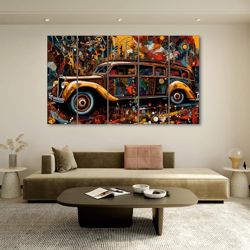 Image of The Castle Decor Vinatge Multicolour Painting With Frame 5 Big Size (36x60) wall Art for Living Room,bedroom,drawing Room,hotels-digital Painting