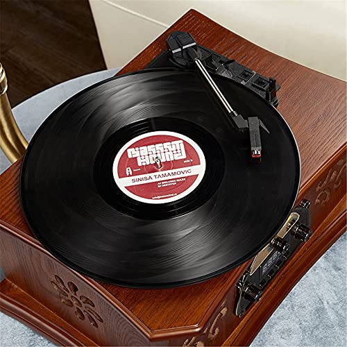 Tourne-disque rétro tout-en-un phonographe vintage nostalgique pour LP avec cuivre (lecteur d’enregistrement) - Les Beatles, Paul McCartney, John Lennon, RIngo Starr, George Harrison Tourne-disque rétro tout-en-un phonographe vintage nostalgique pour LP avec cuivre (lecteur d'enregistrement) – Image 5