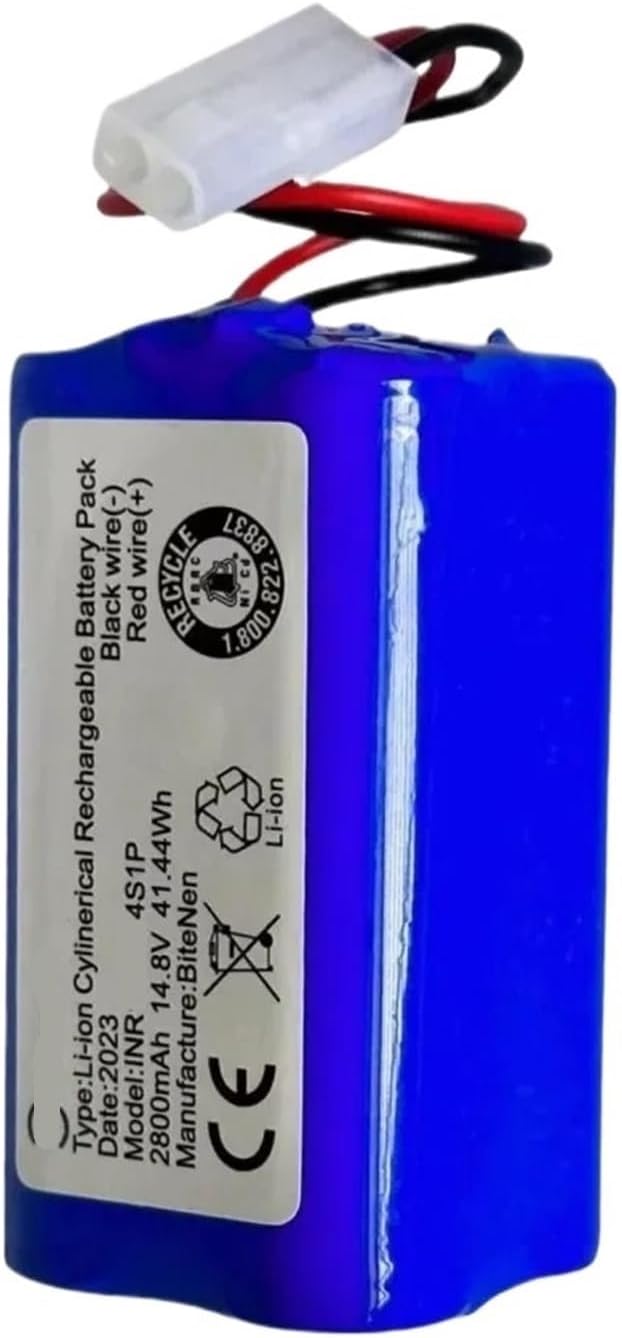 14.8V 4800mAh RS-RT900866，Compatible For Mijia，G1 (MJSTG1)，Compatible For Tefal，Explorer Series 20 40 60 Robot Vacuum Cleaner Lithium Ion Battery(1pcs 2800MAH)