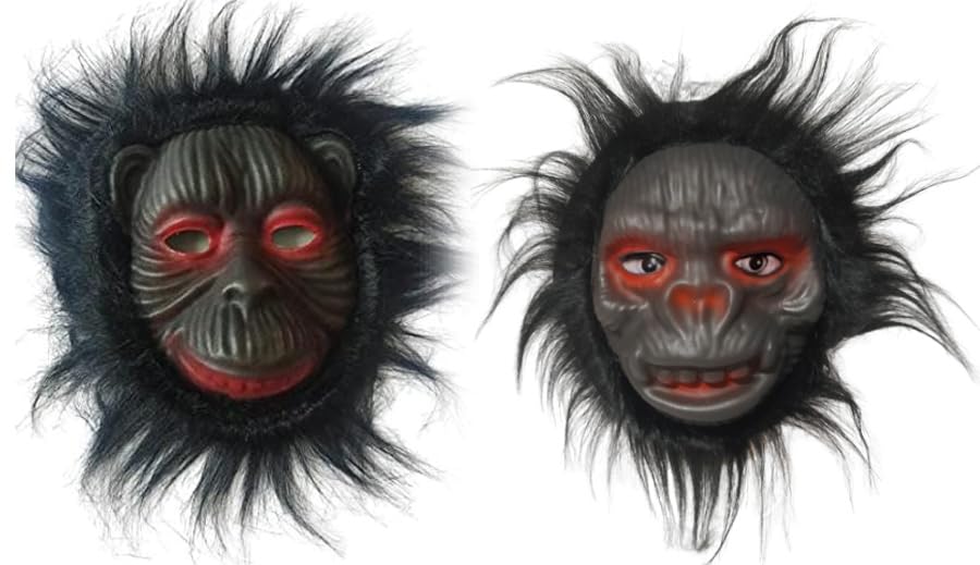 Combo of 2 Latex Rubber Realistic Funny scary Prank Face Mask with Hairs suitable for Adults and kids. (Chimpanzee & Creepy Monster) (B0CN5NRP1V) Amazon Price History, Amazon Price Tracker