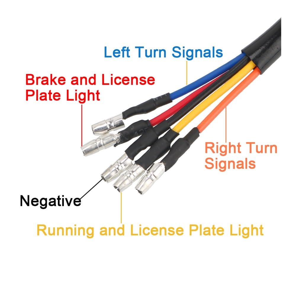 Fanale posteriore freno Luce Porta Targa Freno Accessori Moto Doppia Luce Di Segnalazione Doppia Luce Fanale Posteriore A LED Universale Per Moto 12V