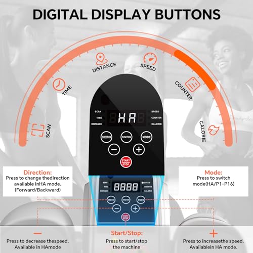MAXPLUS 2025 New Under Desk Elliptical Machine, Electric Exerciser Pro with 16 Adjustable Speed, Quiet and Fully Assembled with Remote Control & Non-Slip Foot Straps - Image 6