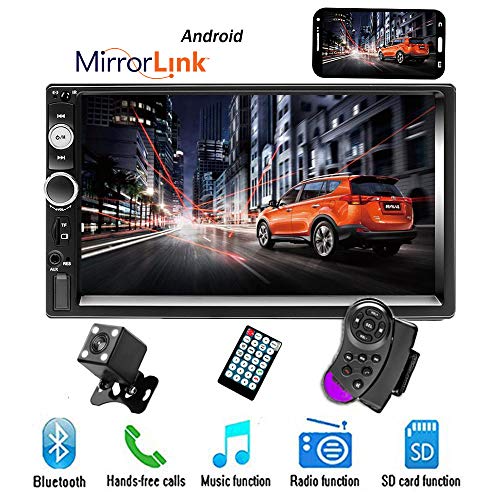 CAMECHO 7" Double Din Car Stereo Audio Bluetooth MP5 Player USB FM Multimedia