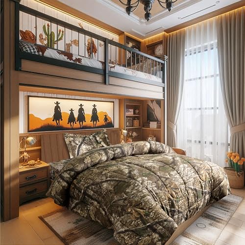 Edredón camuflaje Visi-One Realtree APX de 2 piezas para cama individual infantil y juvenil 8