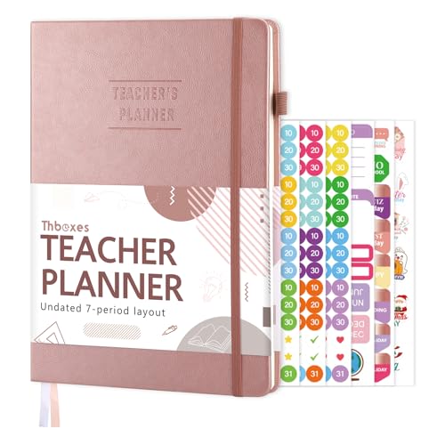 Teacher Planner Undated Teachers Lesson Plan Book Hardcover Rose Gold