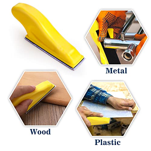 Micro Sander Kit With 50Pcs Sand Paper, 80 To 400 Grit Sandpaper Sheets 3.5 X 1.1 Inch Wet Dry Detail Sandpaper,Finger Sander For Crafts Wood Furniture Finishing,Metal Polishing 80/120/ 180/240/400 #TOP4