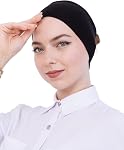 Prien Femmes Coton Hijab Casquette, Couverture de tête stretchy, Sous-capsule de foulard musulman d'occasion, Bandeau antidérapant pour porter quotidiennement
