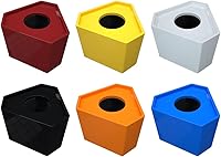 Vista 3 de Caja de micrófono personalizada Logo personalizado Cubo Hexágono micrófono bandera (blanco)