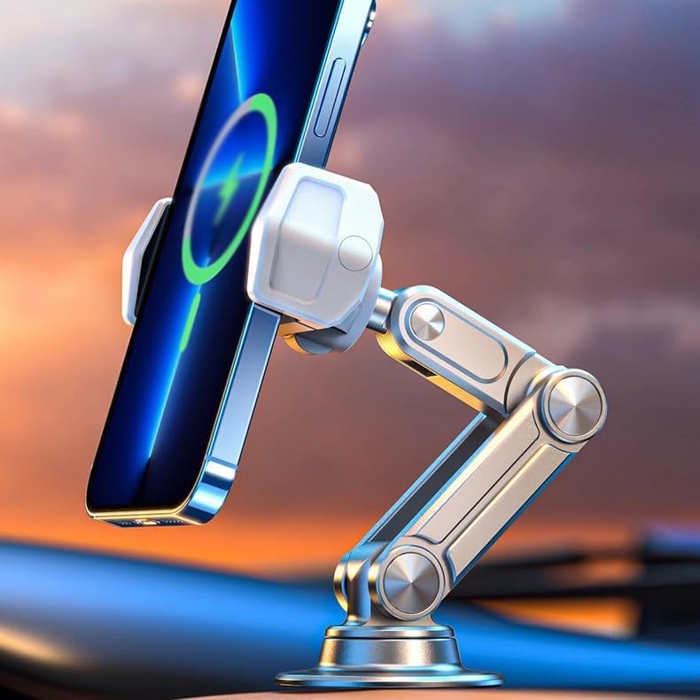 Mobile Phone car Holder, Dashboard Magnetic Suction Navigation Bracket, Adhesive Folding Telescopic Adjustment Clip(E) image 5