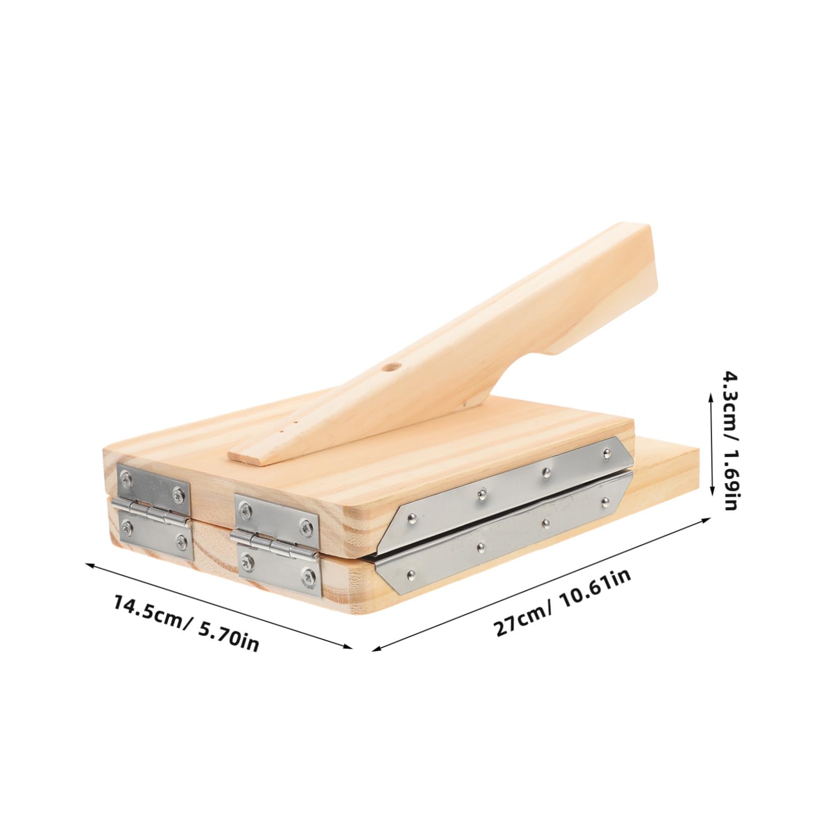 Hemobllo Pressa per Pasta Sfoglia in Legno Acciaio Inossidabile Utensile da Cucina per Pressare Impasti Spessore Uniforme Accessori per Gnocchi