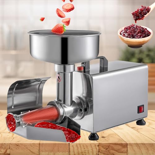 Cplsntaeam Colador de Tomate eléctrico de 450 W, tolva de alimentación Extragrande de 225mm, colador de Alimentos y máquina para Hacer Salsas, se Utiliza para Hacer Salsa de Tomate, Salsa de Fresa