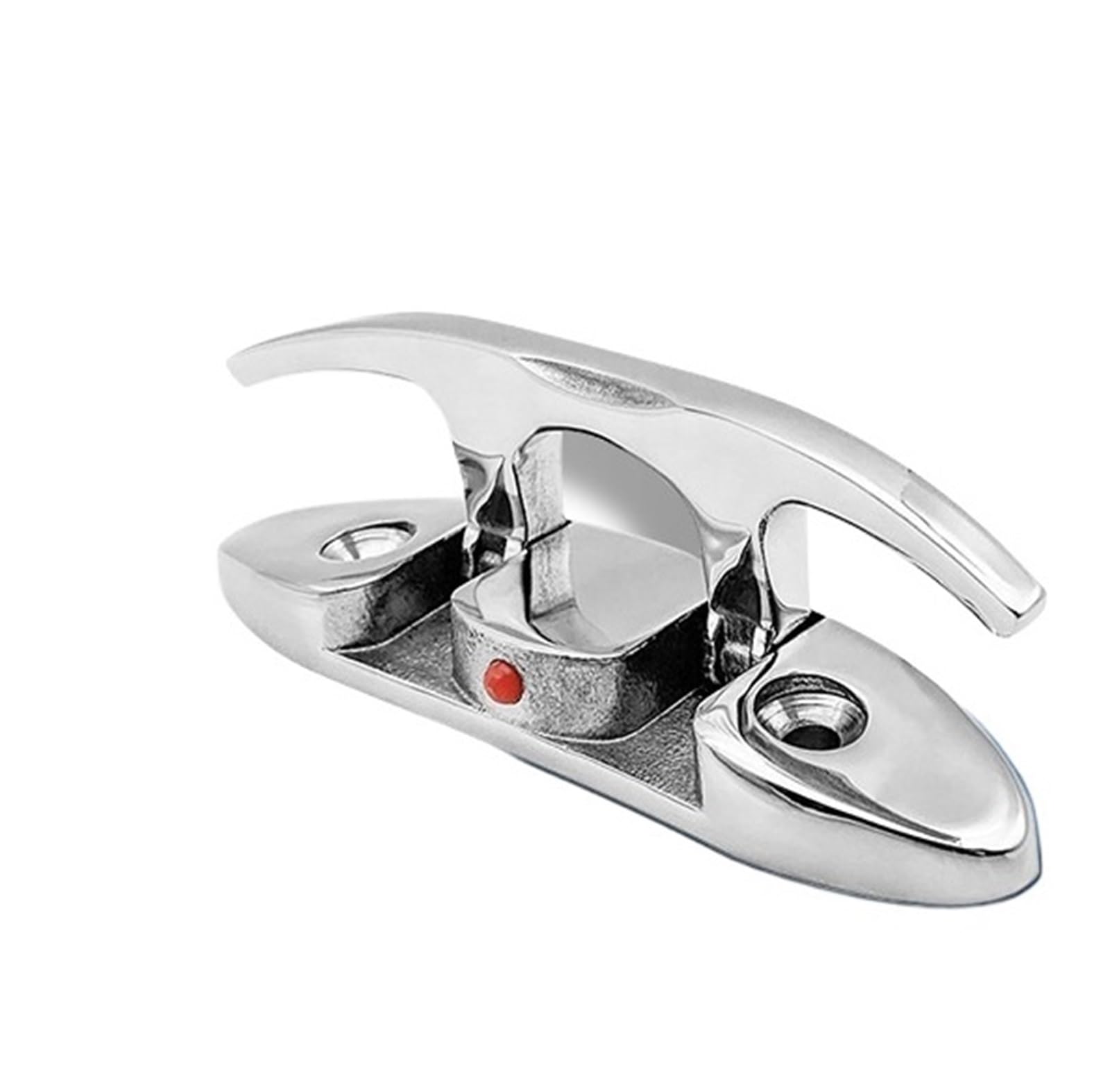 Cfwwsaq Silver Boat Folding Cleats, 316 Stainless Steel Flip-Up Marine Dock Rope Cleats Stainless Steel With Bolts And Nuts(6Inch)