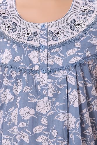 Image of Soulemo Women's Pure Cotton Floor Length Nighty 1682