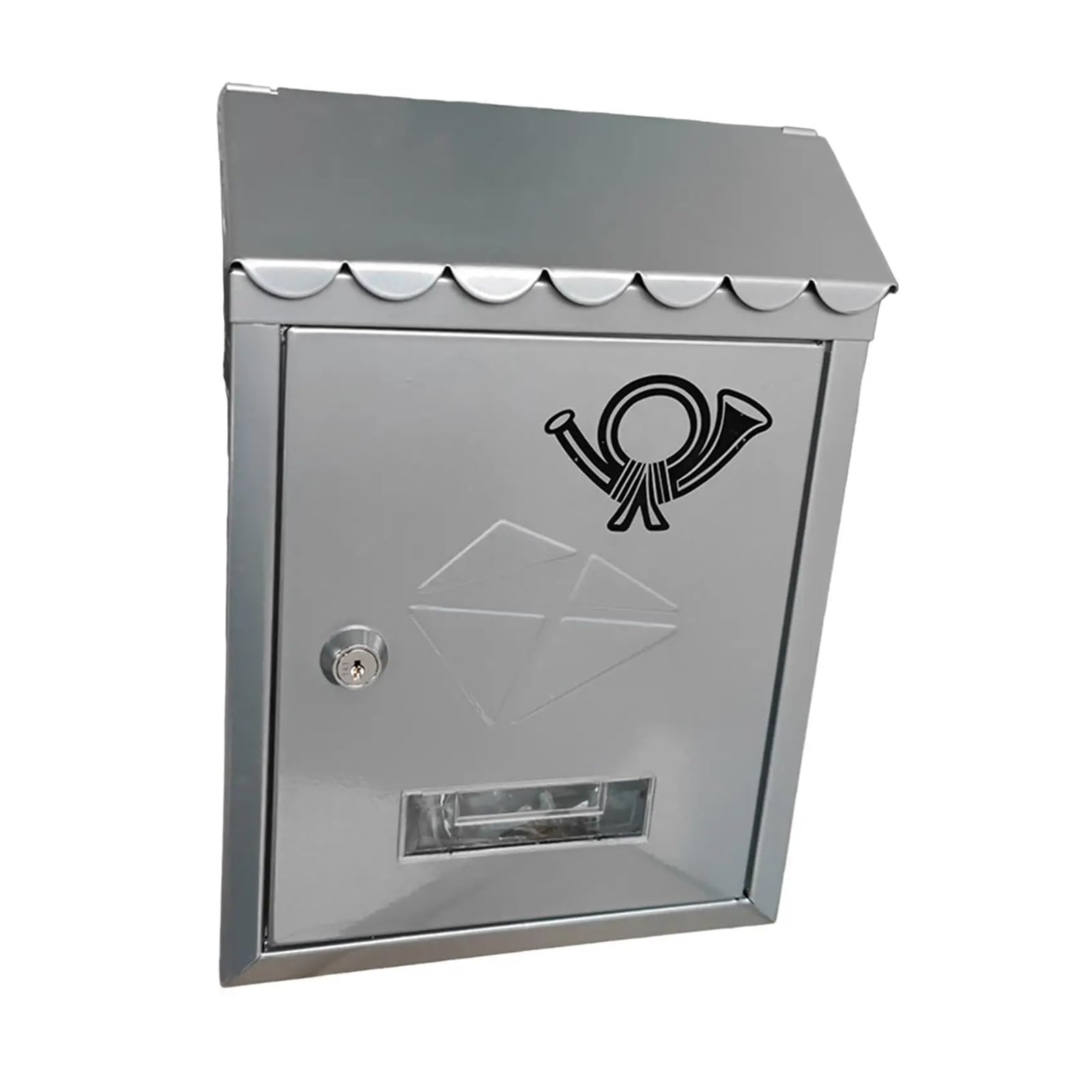 Dekoracyjna skrzynka na listy do montażu na ścianie z zamykaną skrzynką na wrzutki - elegancka metalowa konstrukcja do drzwi wejściowych, werandy lub dekoracji zewnętrznej, bezpiecznie pomieści listy,