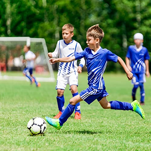 Foto von BIGO Schienbeinschoner Fußball für Erwachsene und Jugend Kinder, mit schützender Hartschale, bietet umfassenden Schutz für die Beine Ihrer Kinder (M)