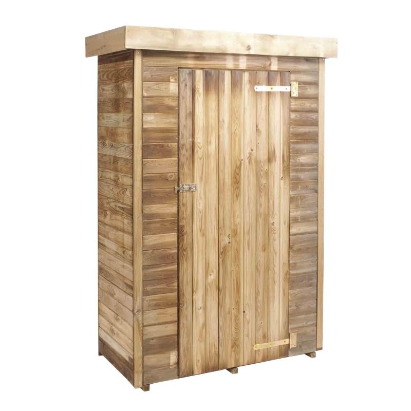 Armoire de Jardin Bois Theo - 0,7 m² - 131 x H69 x 200 cm -