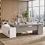 Grey With White Side Cabinet