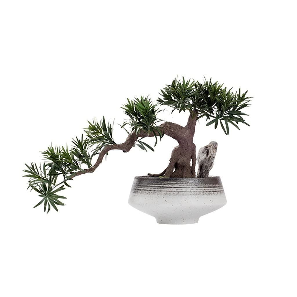 Artificial Bonsai Tree Artificial Welcome Pine Tree Simulation Plant Fake Bonsai Zen Decoration Interior Study Room Office Desktop Ornaments