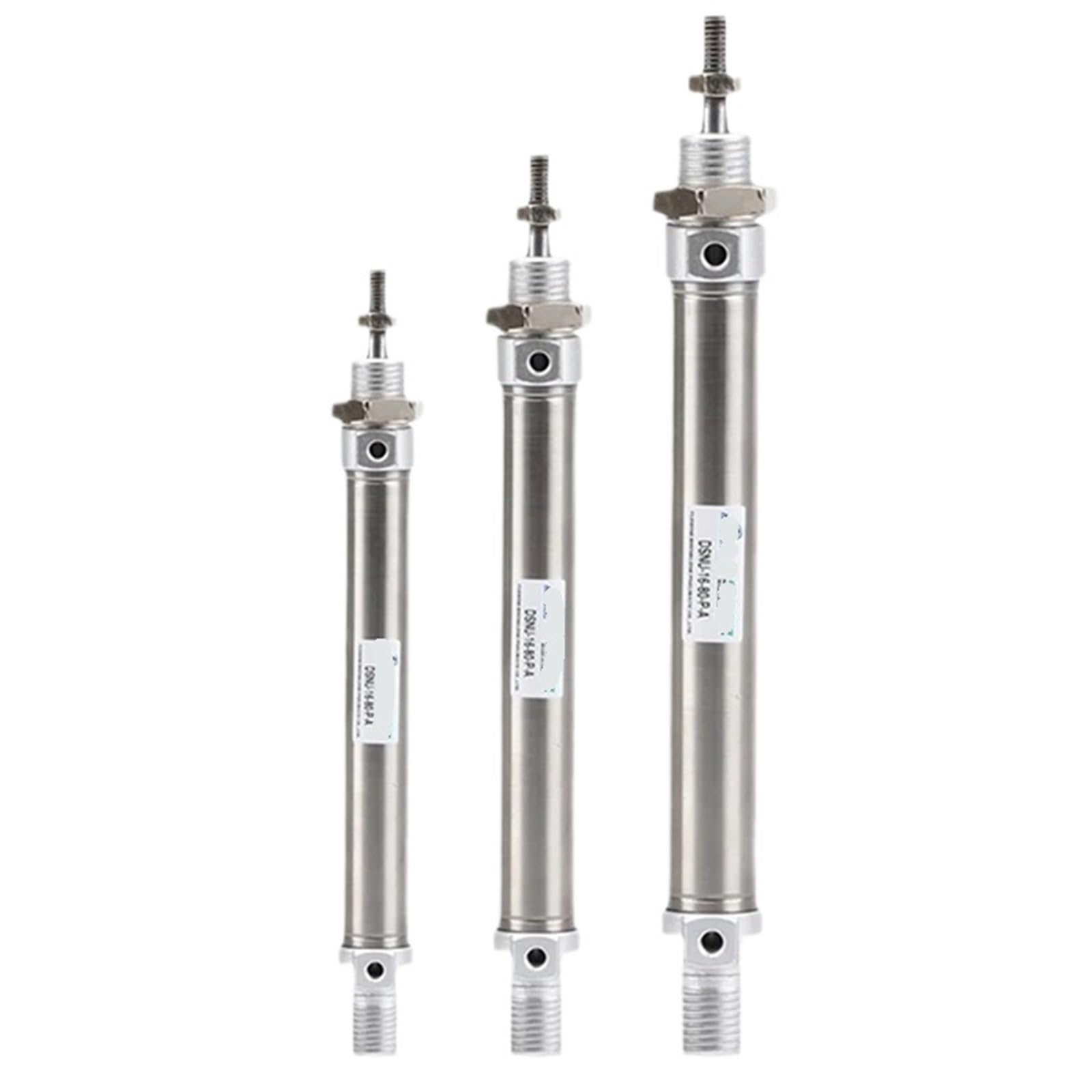 Cylindre pneumatique DSN-25 mini vérin rond inox 80mm pour automatisme