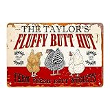 Photo Gallery targa in metallo personalized fluffy butt hut chicken targhe metallo decorative poster segno lamiera retrò tin sign per cafe ristorante cucina m Photo Gallery targa in metallo personalized fluffy butt hut chicken targhe metallo decorative poster segno lamiera retrò tin sign per cafe ristorante cucina m