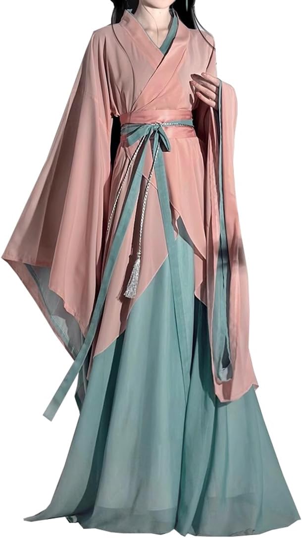 Ez-sofei Women Chinese Traditional Ancient Hanfu Dress Stage Performance Cosplay Costumes